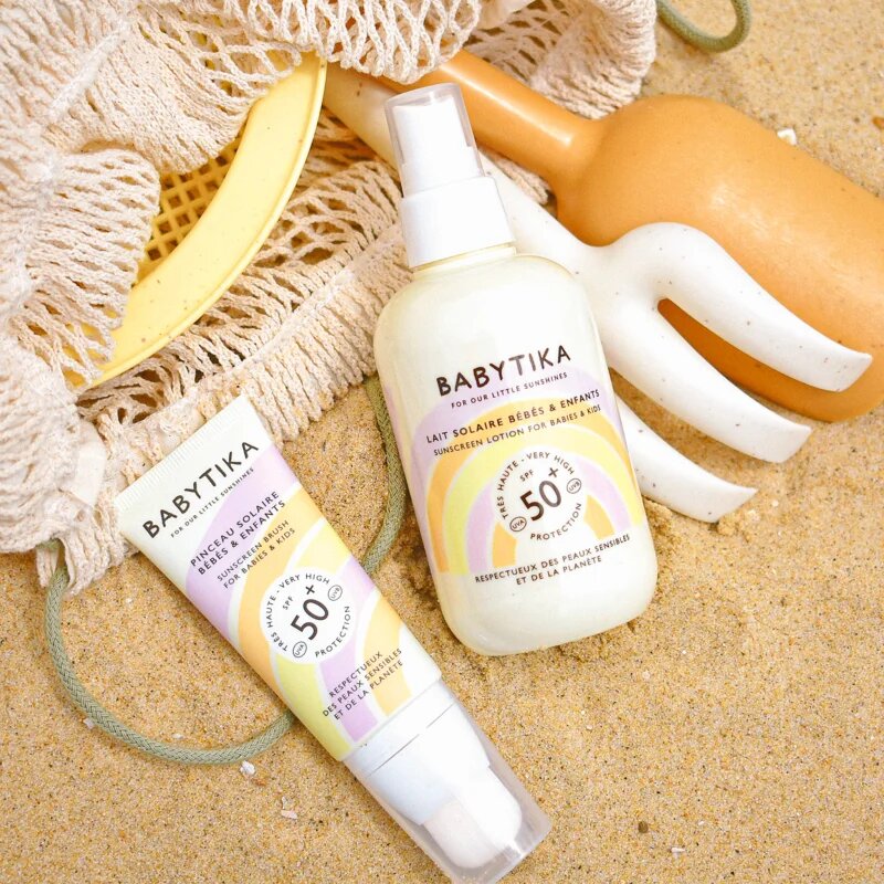 Mimitika Babytika Sunscreen Brush SPF 50+ детски крем за слънчеви бани с апликатор SPF 50+ 40 мл.
