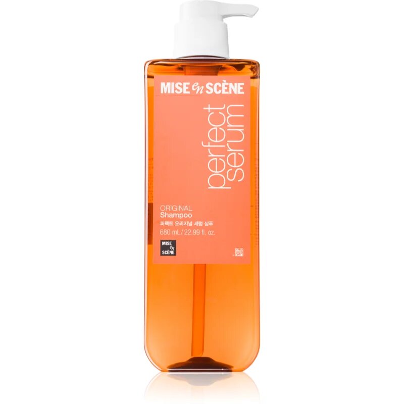 mise en scene Perfect Serum Original Shampoo възстановяващ шампоан за блясък и мекота на косата 680 мл.