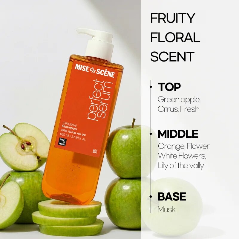 mise en scene Perfect Serum Original Shampoo възстановяващ шампоан за блясък и мекота на косата 680 мл.