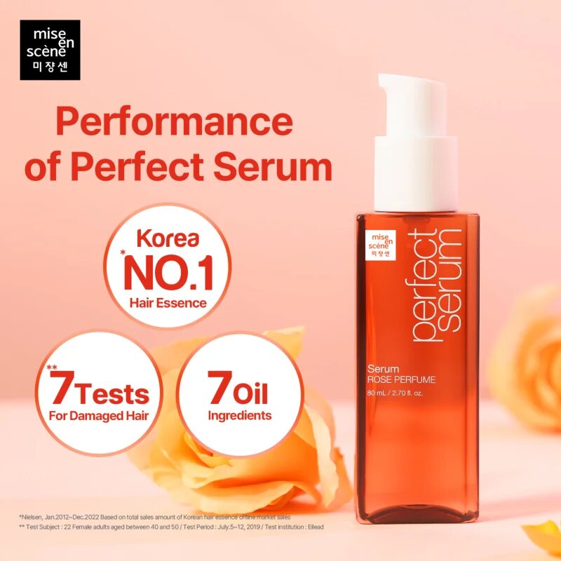 mise en scene Perfect Serum Rose Parfume възстановявящ серум за коса с аромат на цветя за жени 80 мл.