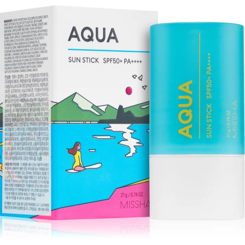 Missha All Around Safe Block Aqua Sun Stick слънцезащитен крем в стик за интензивна хидратация SPF 50+ 21 гр.