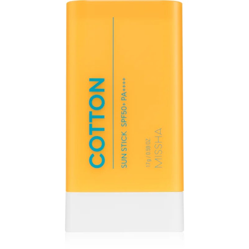 Missha All Around Safe Block Cotton Sun Stick Водоустойчив слънцезащитен крем за лице в стик SPF 50+ 17 гр.