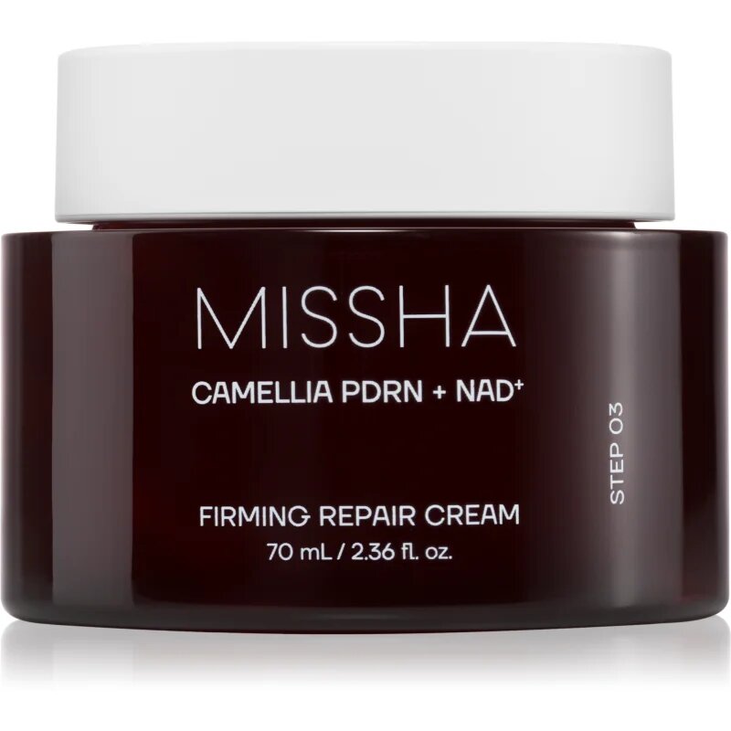 Missha Camellia PDRN NAD+ Firming Repair Cream регенериращ крем за лие със стягащ ефект 70 гр.