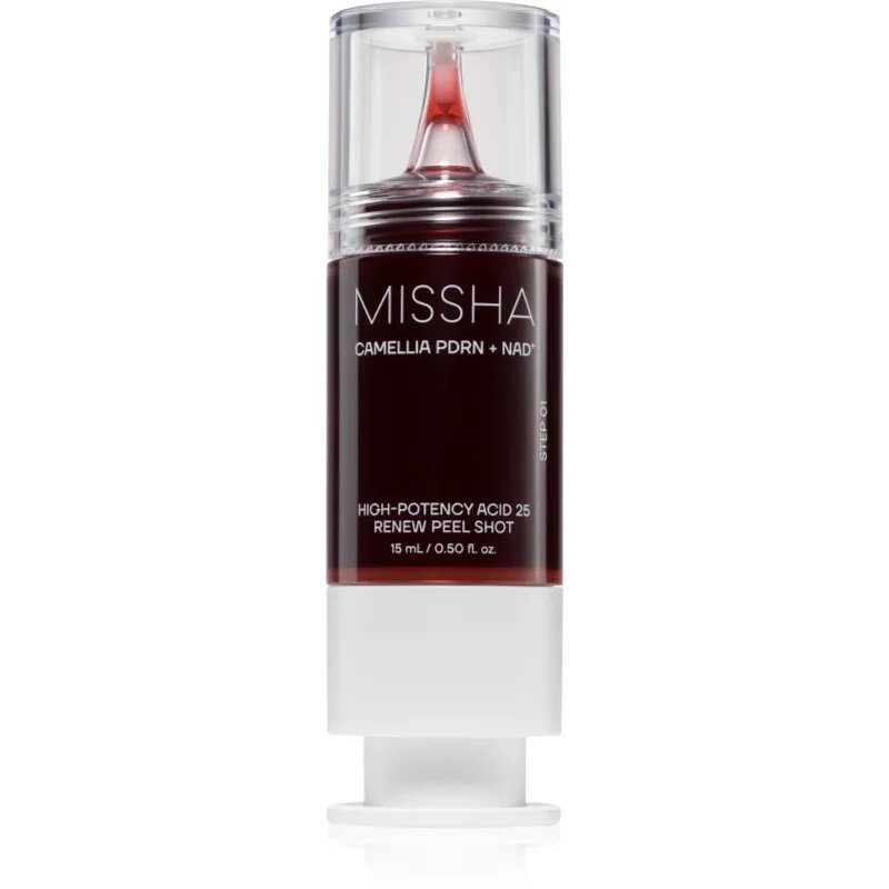 Missha Camellia PDRN NAD+ Renew Peel Shot ексфолиращ и пилинг серум за освежаване и изглаждане на кожата 15 мл.
