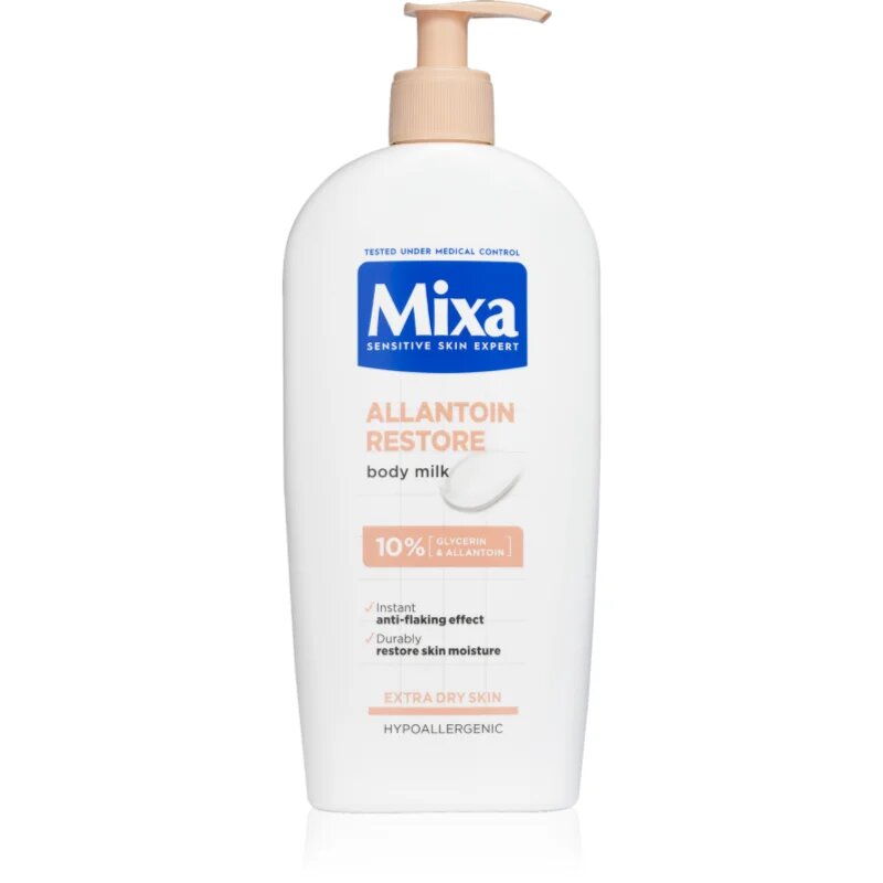 MIXA Allantoin Restore тоалетно мляко за тяло за много суха кожа 400 мл.