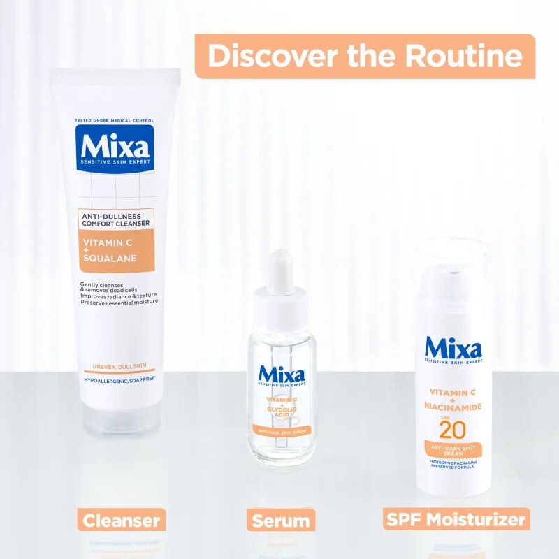 MIXA Anti-Dark Spot почистващ гел за лице с витамин С 150 мл.