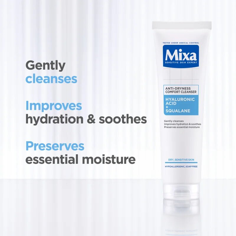 MIXA Anti-Dryness Comfort Cleanser почистващ гел за лице срещу суха кожа 150 мл.