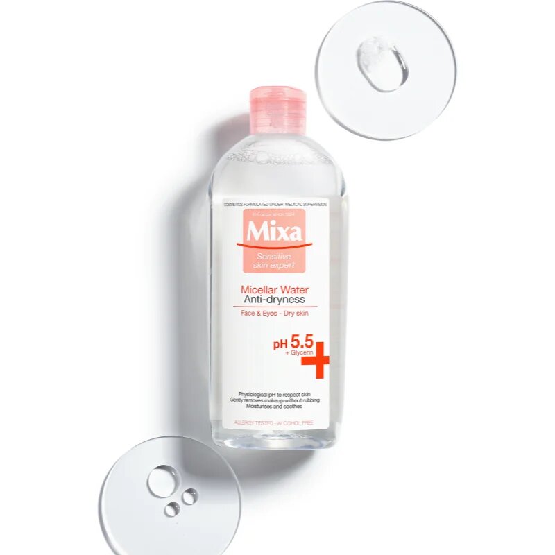 MIXA Anti-Dryness мицеларна вода против изсушаване на кожата 400 мл.