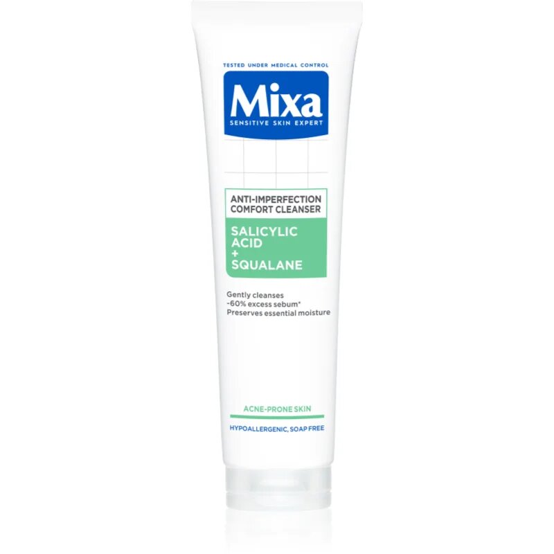 MIXA Anti-Imperfection Comfort Cleanser почистващ гел за лице против несъвършенствата на акнозна кожа 150 мл.