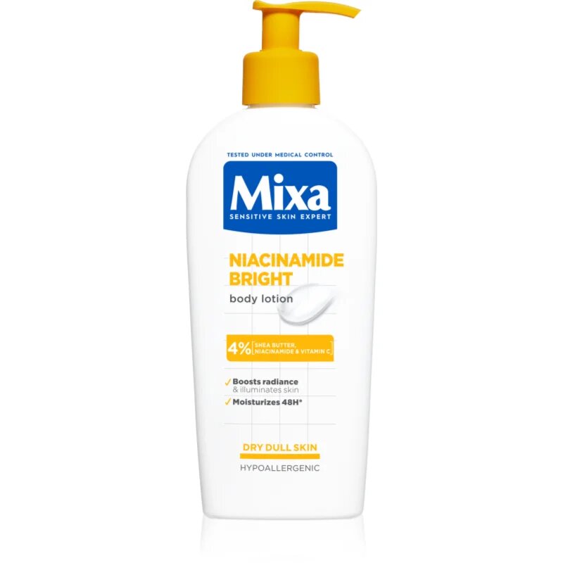 MIXA Niacinamide Bright масло за тяло с масло от шеа 250 мл.