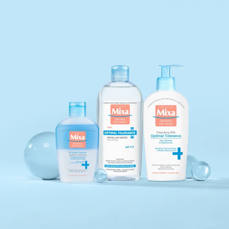 MIXA Optimal Tolerance двуфазен продукт за отстраняване на грим от очите 125 мл.