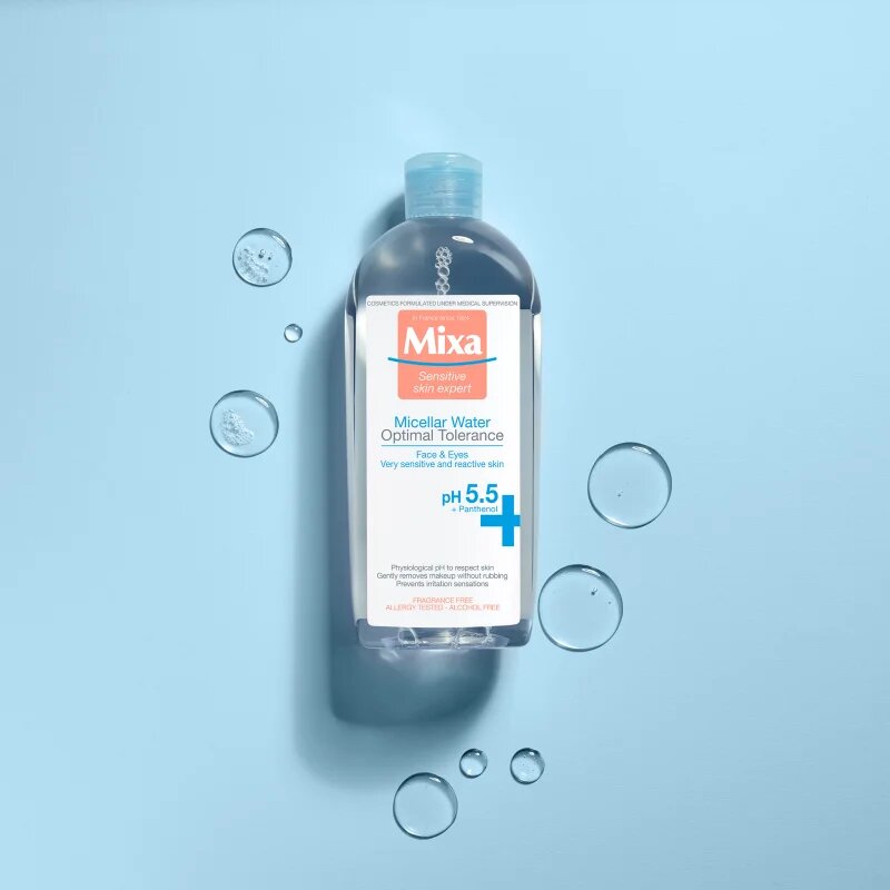 MIXA Optimal Tolerance мицеларна вода за успокояване на кожата 400 мл.