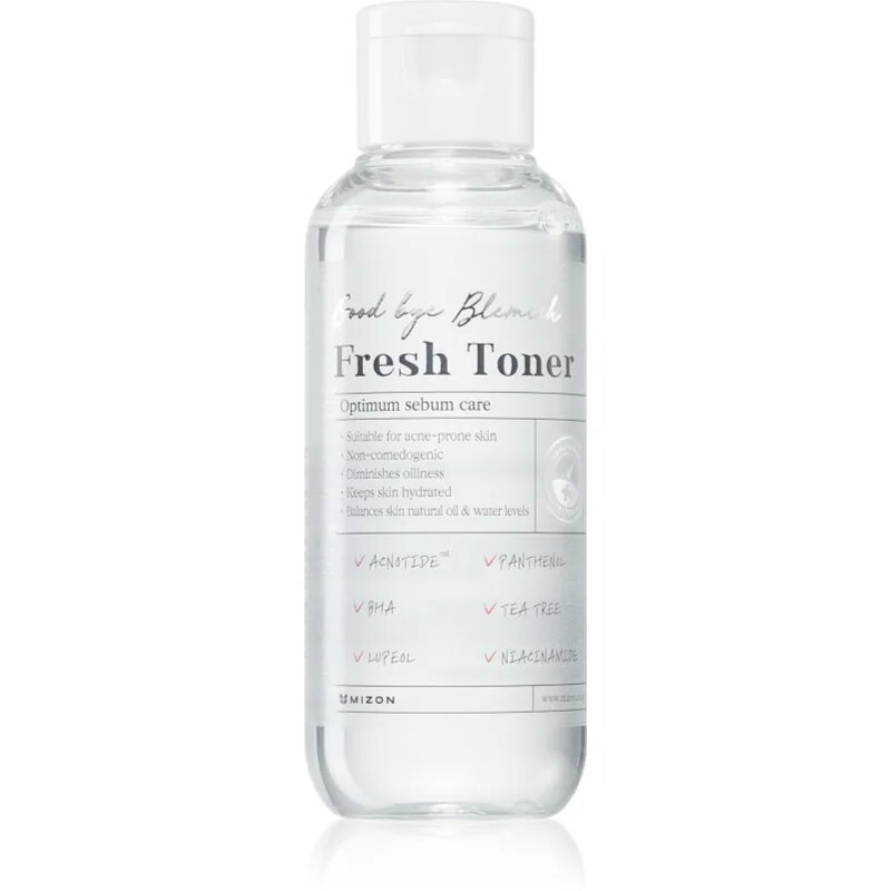 Mizon Good Bye Blemish Fresh Toner успокояващ тоник за лице за проблемна кожа акне 120 мл.