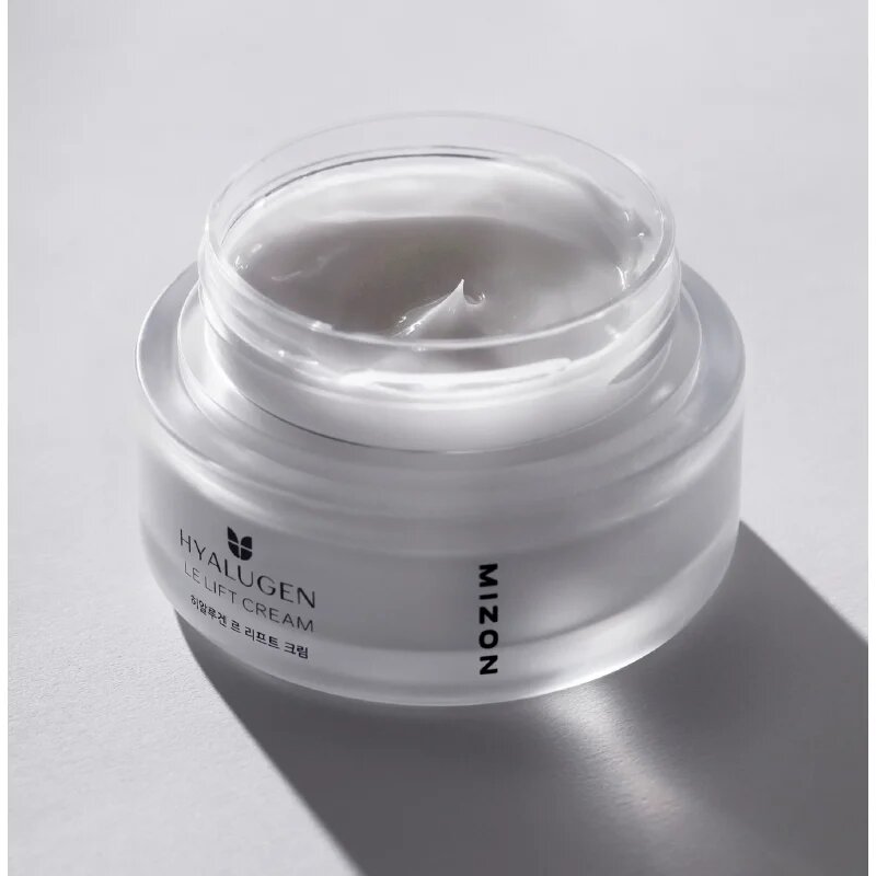 Mizon Hyalugen Le Lift Cream изглаждащ крем против бръчки за подхранване на кожата на лицето и поддържане на естествената хидратация 50 мл.