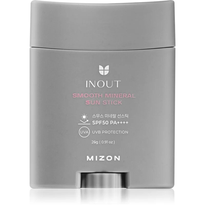 Mizon Inout Smooth Mineral Sun Stick минерален защитен крем за лице и чувствителни зони в стик SPF 50+ 26 гр.