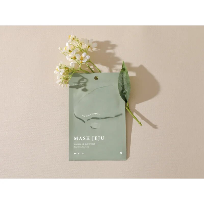 Mizon Joyful Time Jeju Heartleaf успокояваща платнена маска за суха и раздразнена кожа 23 гр.