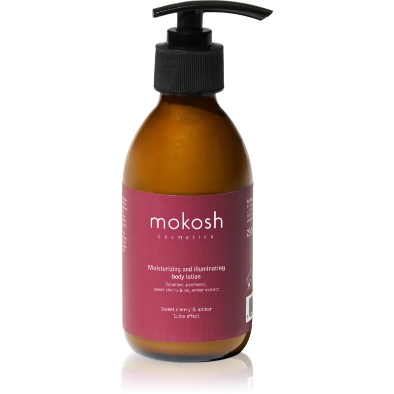 Mokosh Sweet Cherry & Amber озаряващ лосион за тяло с хидратиращ ефект 200 мл.