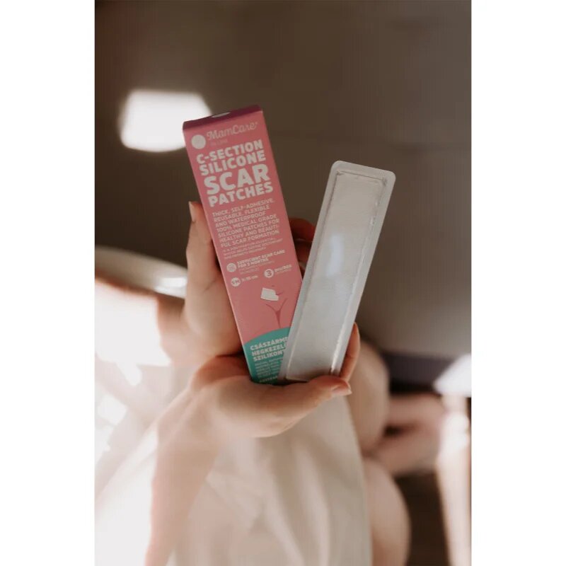 MomCare by Lina C-Section Silicone Scar Patches силиконови лепенки за рани след цезарово сечение размер L-XL 5 x 20 cm 3 бр.