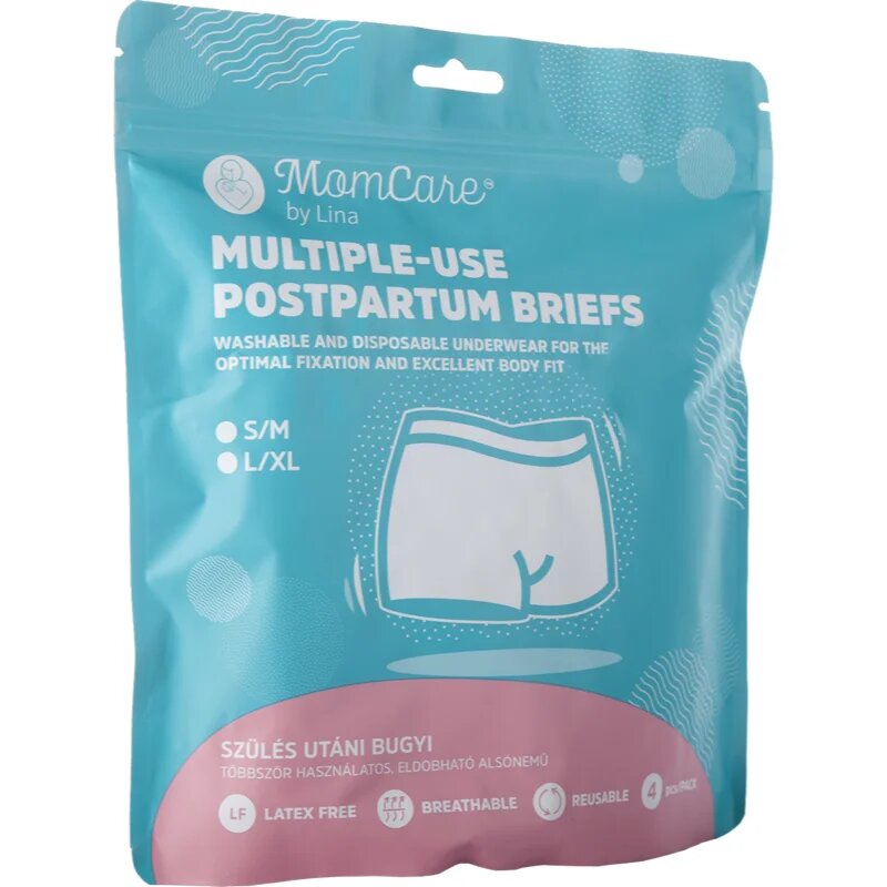 MomCare by Lina Postpartum Briefs следродилни бикини и боксерки S-M 4 бр.