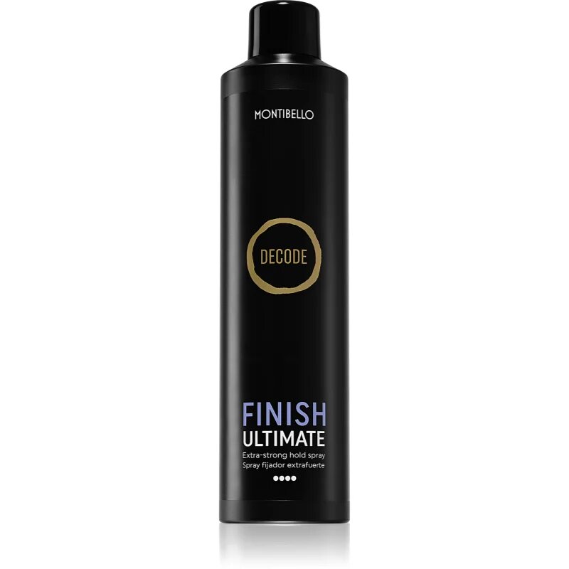 Montibello Decode Finish Ultimate Spray лак за коса с екстра силна фиксация устойчив на влагата във въздуха 400 мл.