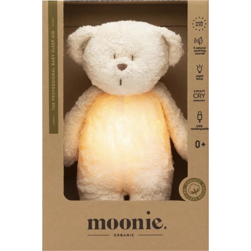 Moonie Bear 2.0 Organic Polar играчка за заспиване с мелодия 1 бр.