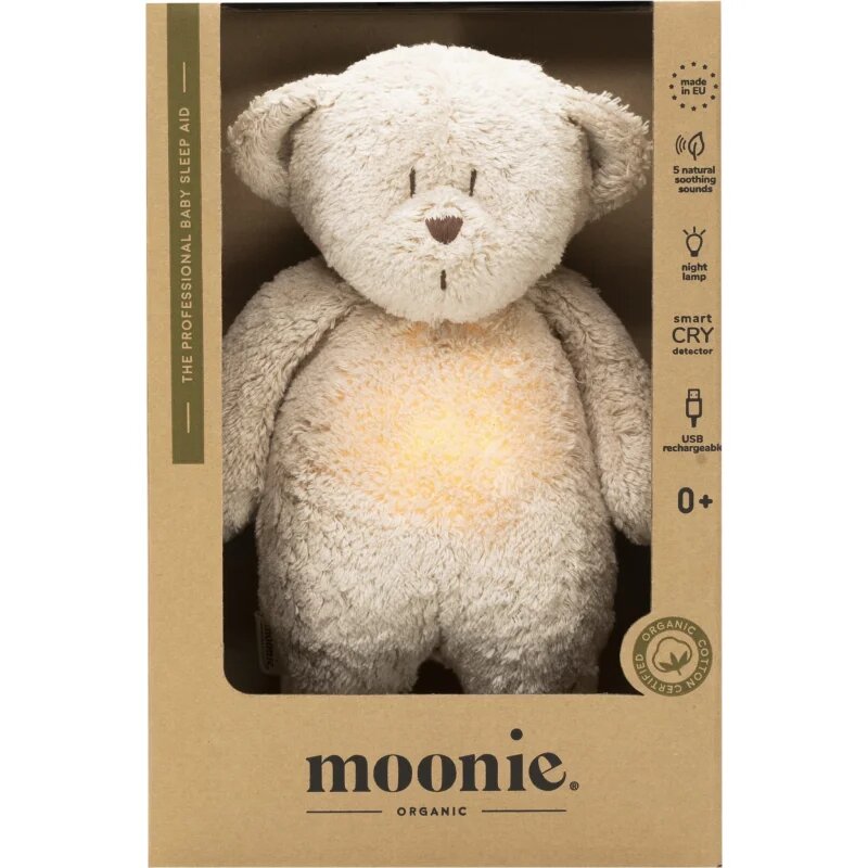 Moonie Bear 2.0 Organic Sand играчка за заспиване с мелодия 1 бр.