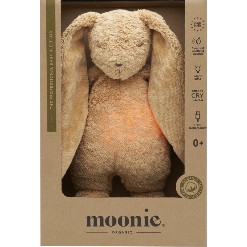 Moonie The Humming Friend 2.0 Organic Cappuccino играчка за заспиване с мелодия 1 бр.