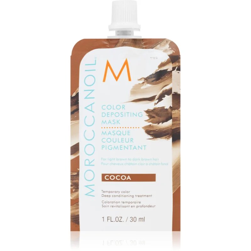 Moroccanoil Color Depositing нежна подхранваща маска без перманентни цветови пигменти Cocoa 30 мл.