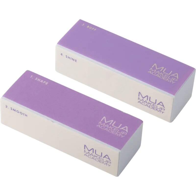 MUA Makeup Academy 4 Way Nail Block четиристранен полиращ блок за нокти 2x1 бр.