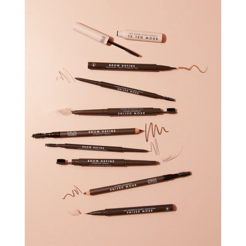 MUA Makeup Academy Brow Define дълготраен молив за вежди с четка цвят Light Brown 12 гр.
