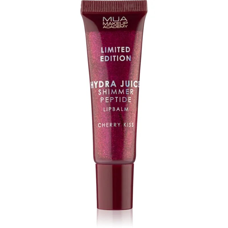 MUA Makeup Academy Hydra Juice Peptide Shimmer Lip Balm балсам за устни за лъскавина и блясък цвят Chery Kiss 10 мл.