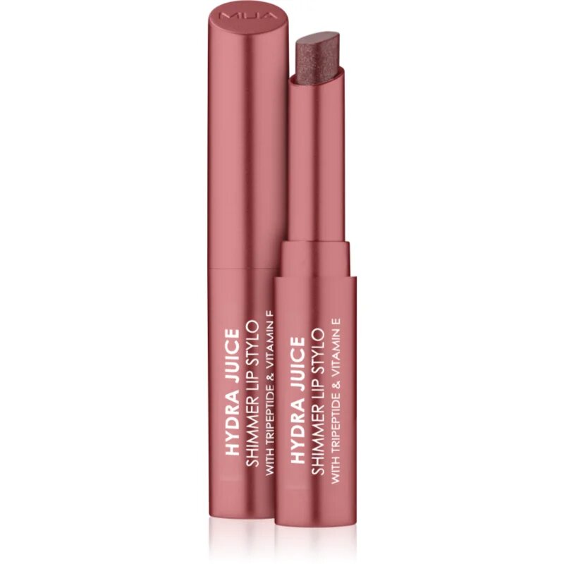MUA Makeup Academy Hydra Juice Peptide Shimmer Lip Stylo блестящо червило с подхранващ ефект цвят Cherry Kiss 1.5 гр.