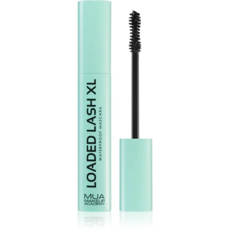 MUA Makeup Academy Loaded Lash XL водоустойчива спирала за удължаване извиване на миглите и придаване на обем цвят Black 8 гр.