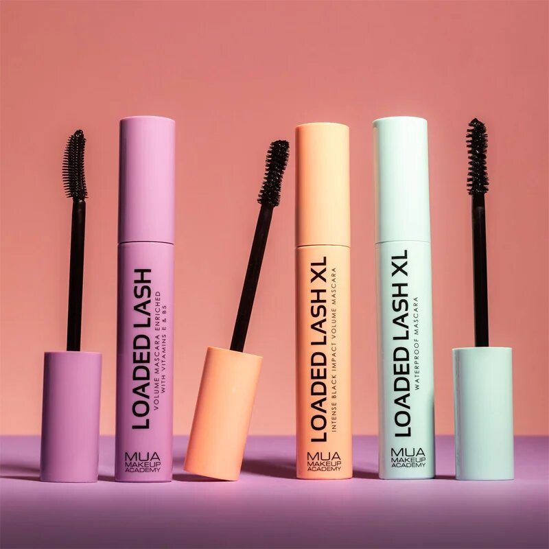 MUA Makeup Academy Loaded Lash XL водоустойчива спирала за удължаване извиване на миглите и придаване на обем цвят Black 8 гр.