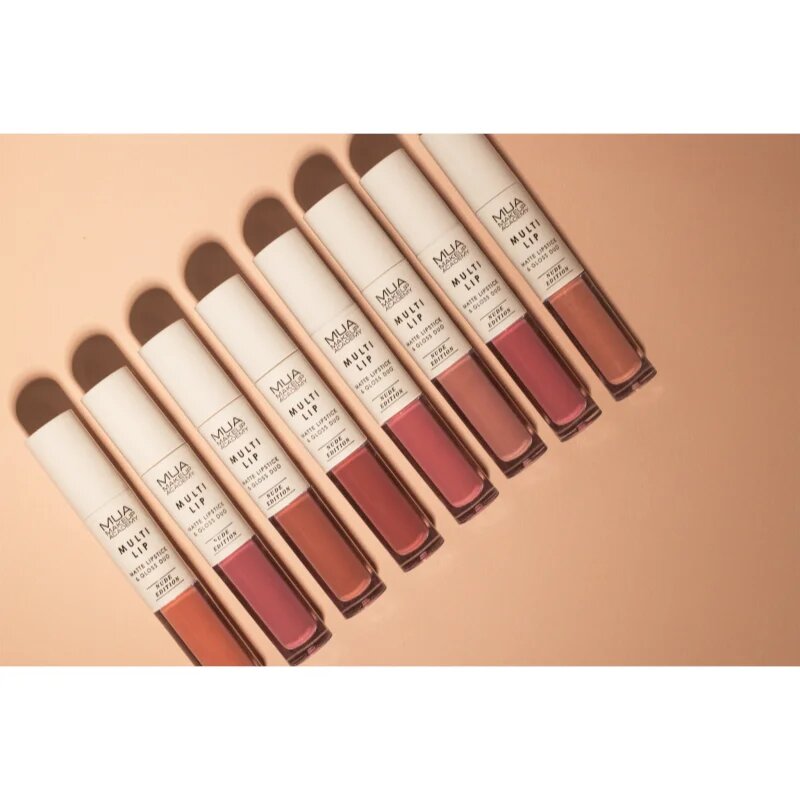 MUA Makeup Academy Multi Lip Nude Edition дълготрайно червило и гланц за устни дуо цвят Classic 3.2 гр.