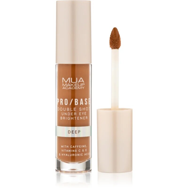 MUA Makeup Academy PRO/BASE Double Shot продукт за изсветляване на околоочната зона с кофеин цвят Deep 5 мл.