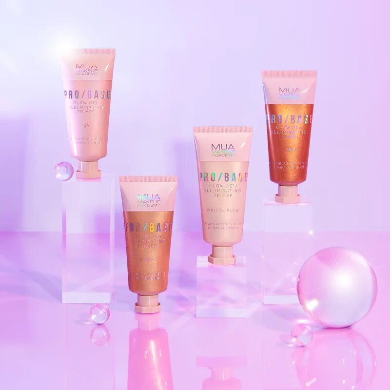 MUA Makeup Academy PRO/BASE Glow Dew озаряваща база цвят Spark 30 мл.