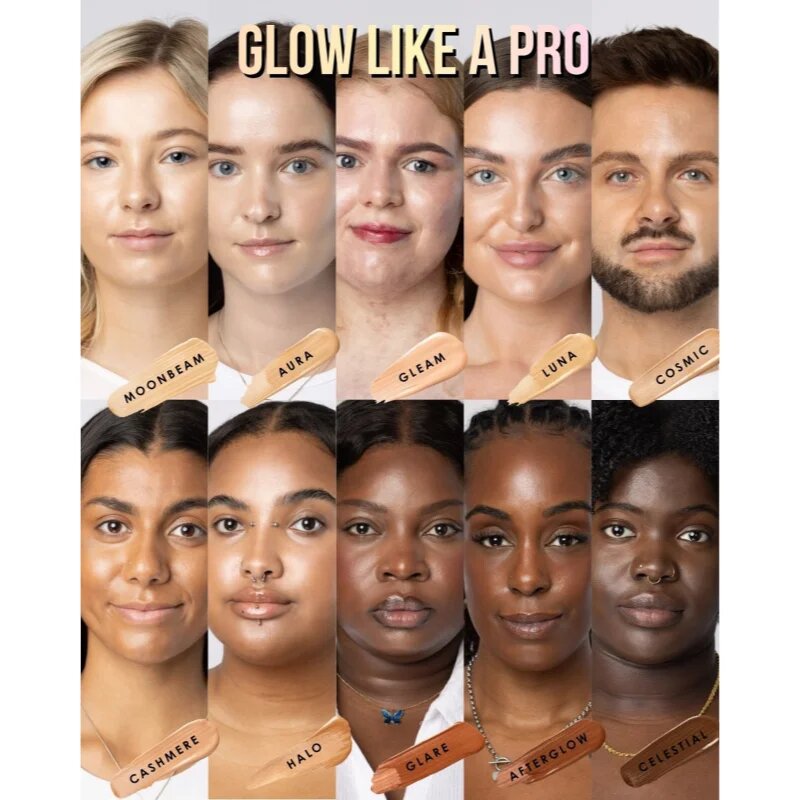 MUA Makeup Academy PRO/BASE Lumi Base озаряваща основа под фон дьо тен цвят Gleam (Cool) 33 мл.