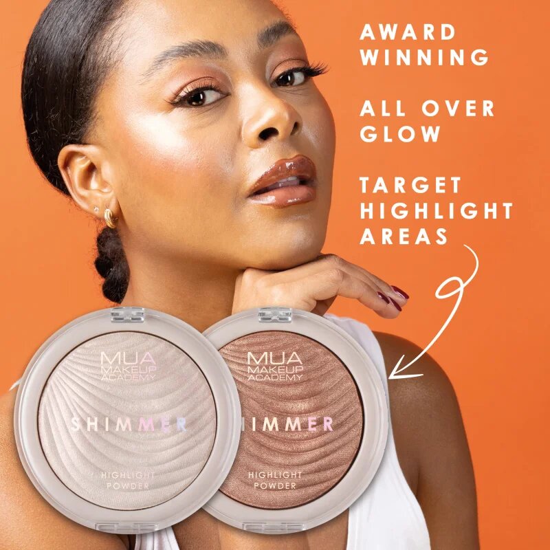 MUA Makeup Academy Shimmer компактна озаряваща пудра цвят Radiant Cashmere 8 гр.