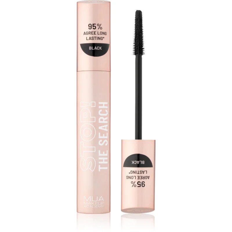 MUA Makeup Academy Stop The Search спирала с дълготраен ефект цвят Black 12 мл.