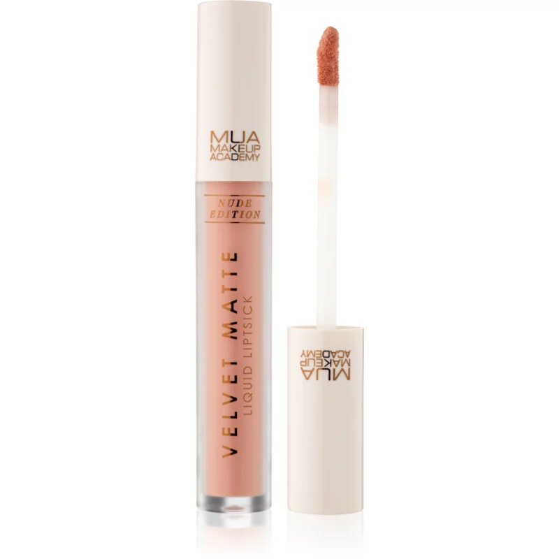 MUA Makeup Academy Velvet Matte Nude Edition матиращо течно червило цвят Tempting 3 мл.