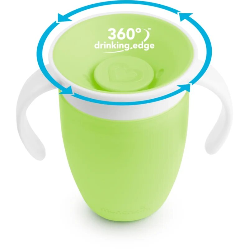 Munchkin Miracle 360° преходна чаша с дръжки Green 6 m+ 1 бр.