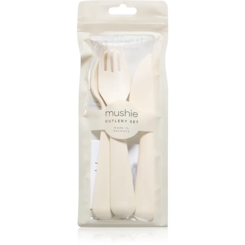Mushie Cutlery прибор за деца 3y+ Ivory 3 бр.