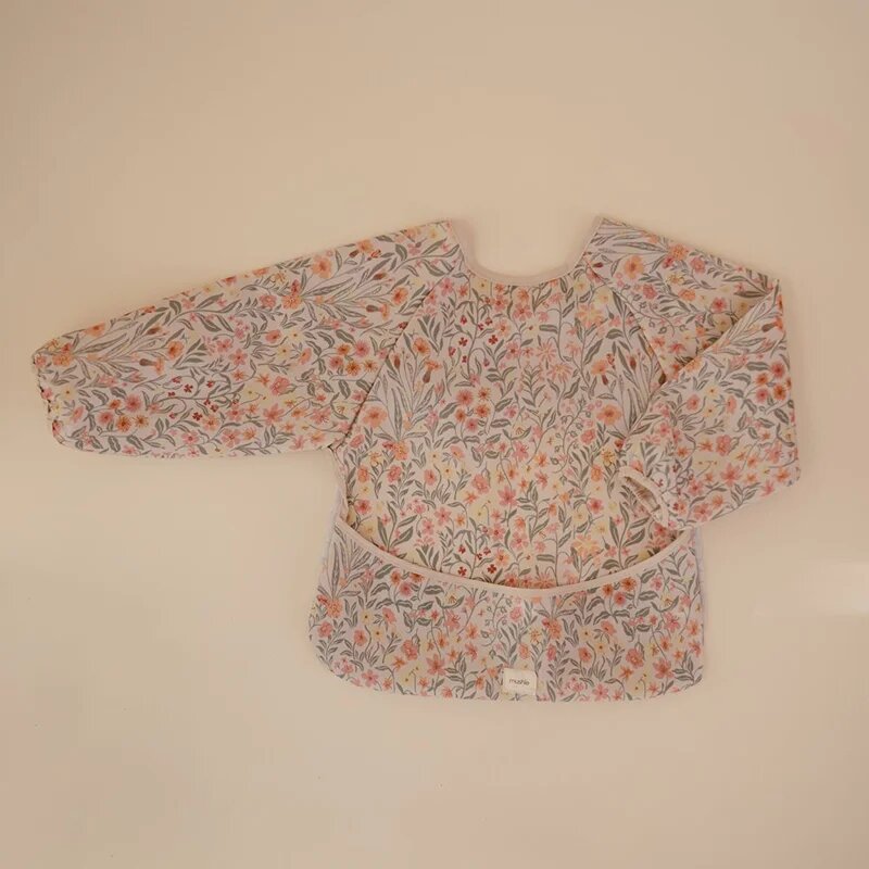 Mushie Long Sleeve Bib лигавник Pastel Blooms 6-24m 1 бр.