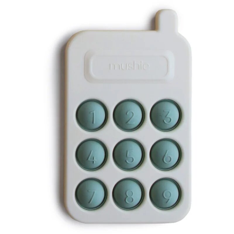 Mushie Pop-It Phone играчка за подреждане за деца Cambridge Blue 10m+ 1 бр.