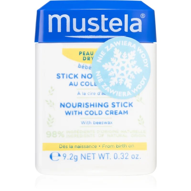 Mustela Bébé Hydra Stick защитен хидратиращ стик за деца от раждането им 9.2 гр.