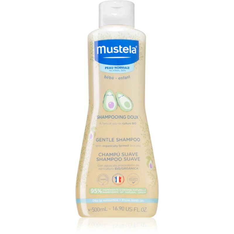 Mustela Bébé нежен шампоан за деца от раждането им 500 мл.
