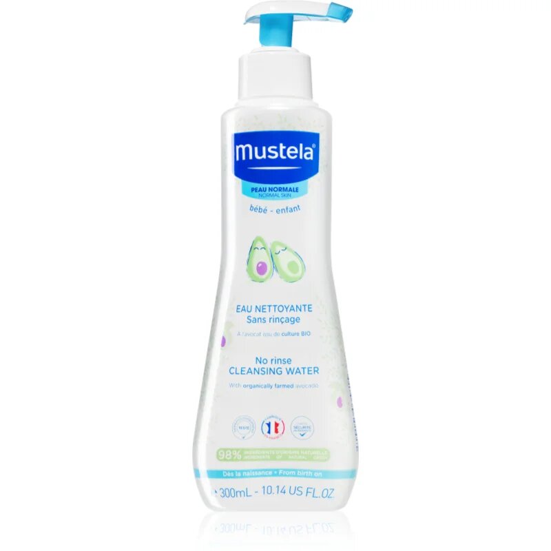 Mustela Bébé No Rinse Cleansing Water почистваща вода за деца от раждането им 300 мл.