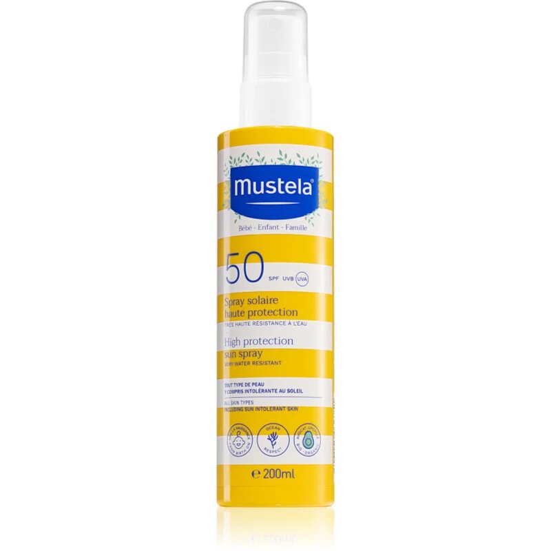 Mustela Family High Protection Sun Spray слънцезащитно мляко в спрей SPF 50+ 200 мл.
