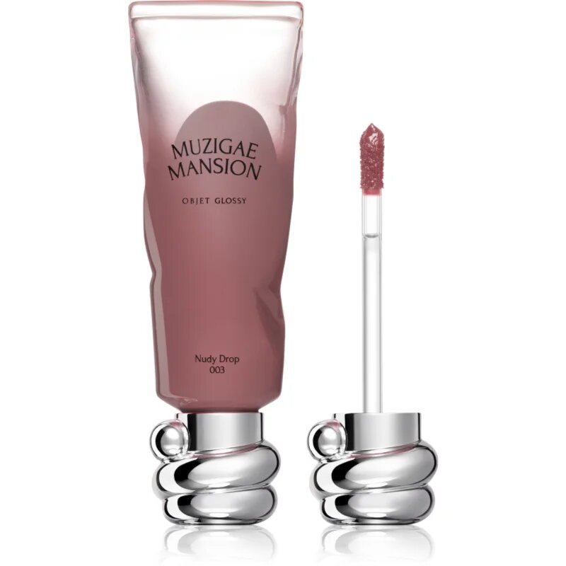 MUZIGAE MANSION Objet Glossy хидратиращ блясък за устни цвят 003 Nudy Drop 6 гр.